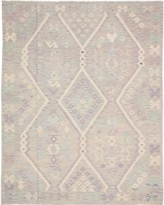 Tappeto Kilim Afghanistan Geometrico Grigio Lilla 184x233 Cm