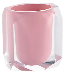 Bicchiere porta spazzolini Chanelle in resina rosa