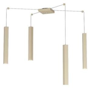 Sospensione Moderna Square Tube Metallo Sabbia 4 Luci Gu10