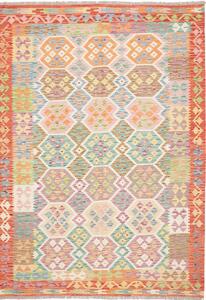 Tappeto Kilim Afghanistan Geometrico Multicolore Pastello 172x245 Cm