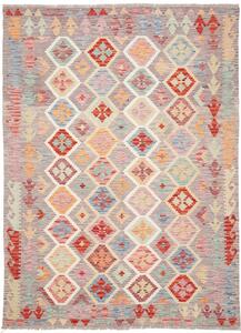 Tappeto Kilim Afghanistan Astratto Grigio Pastello 169x234 Cm