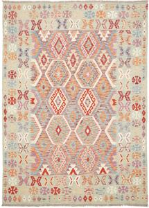 Tappeto Kilim Afghanistan Geometrico Multicolore Pastello 179x250 Cm