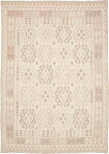 Tappeto Kilim Afghanistan Geometrico Crema Beige Tortora 178x253 Cm