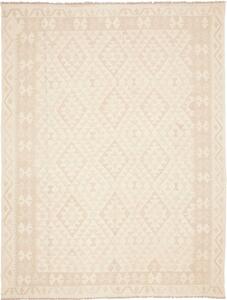 Tappeto Kilim Afghanistan Geometrico Crema Beige 184x242 Cm