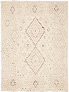 Tappeto Kilim Afghanistan Geometrico Avorio Beige 181x241 Cm