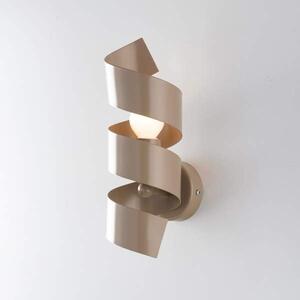 Applique Moderno 1 Luce In Ferro Laccato Tortora Serie Helix