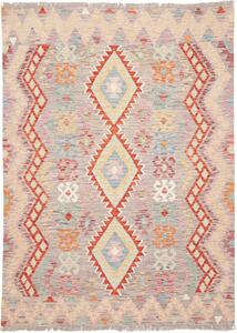 Tappeto Kilim Afghanistan Geometrico Grigio Multicolore Pastello 152x210 Cm