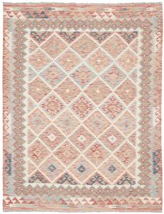 Tappeto Kilim Afghanistan Astratto Rosa Antico Azzurro 153x198 Cm