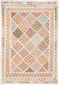 Tappeto Kilim Afghanistan Geometrico Multicolore Pastello 153x215 Cm
