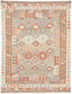 Tappeto Kilim Afghanistan Geometrico Pastello Terroso 145x193 Cm