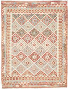 Tappeto Kilim Afghanistan Astratto Multicolore Beige 152x198 Cm