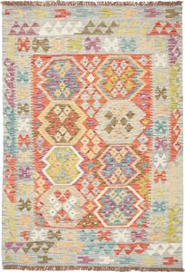 Tappeto Kilim Afghanistan Astratto Multicolore Grigio 120x172 Cm