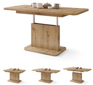 ASTON MINI-Z Rovere Artisan - MODERNO TAVOLINO DA SALOTTO TRASFORMABILE ALLUNGABILE SOLLEVABILE