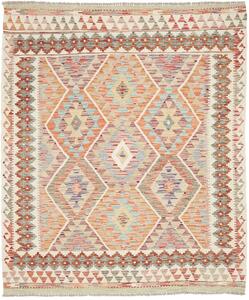 Tappeto Kilim Afghanistan Geometrico Variopinto Toni Caldi 161x188 Cm