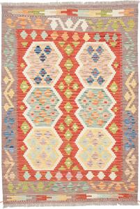 Tappeto Kilim Afghanistan Astratto Terracotta Multicolore Chiaro 123x177 Cm