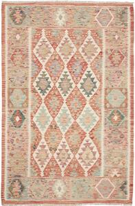 Tappeto Kilim Afghanistan Geometrico Terracotta Beige 125x195 Cm