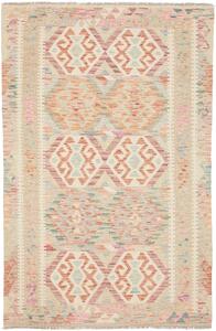 Tappeto Kilim Afghanistan Geometrico Beige Pastello 121x186 Cm