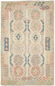 Tappeto Kilim Afghanistan Geometrico Beige Rosa 123x190 Cm