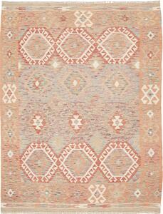Tappeto Kilim Afghanistan Astratto Pesca Azzurro 155x201 Cm