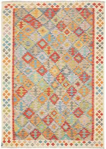 Tappeto Kilim Afghanistan Geometrico Multicolore Pastello 172x238 Cm