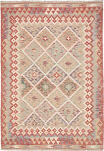 Tappeto Kilim Afghanistan Geometrico Terracotta Pastello 123x173 Cm