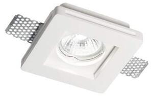 Faretto Ad Incasso Moderno Samba Square Gesso Bianco 1 Luce Gu10 D60Cm