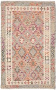 Tappeto Kilim Afghanistan Astratto Beige Grigio 119x191 Cm