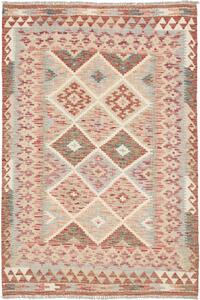 Tappeto Kilim Afghanistan Astratto Beige Terracotta 126x186 Cm
