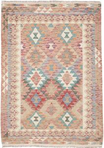 Tappeto Kilim Afghanistan Geometrico Beige Rosa 127x177 Cm