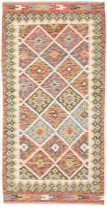 Tappeto Kilim Afghanistan Geometrico Arancio Blu 102x199 Cm