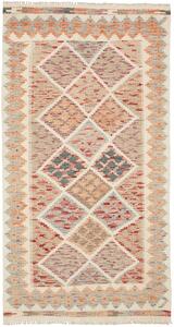 Tappeto Kilim Afghanistan Astratto Crema Multicolore 101x190 Cm