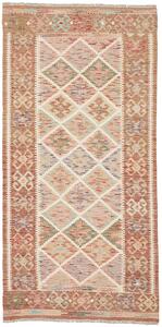 Tappeto Kilim Afghanistan Geometrico Beige Rosa 100x202 Cm