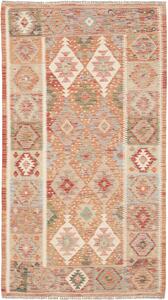 Tappeto Kilim Afghanistan Geometrico Terracotta Beige 111x198 Cm