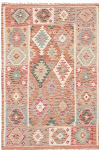 Tappeto Kilim Afghanistan Geometrico Terracotta Beige 104x150 Cm