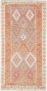 Tappeto Kilim Afghanistan Astratto Arancio Rosso 101x196 Cm