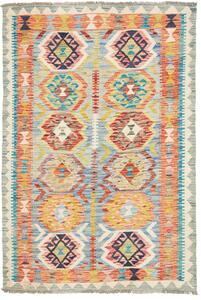 Tappeto Kilim Afghanistan Geometrico Azzurro Multicolore 104x155 Cm