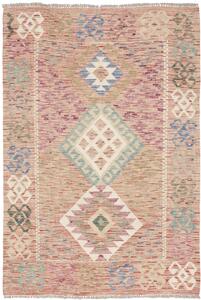 Tappeto Kilim Afghanistan Geometrico Rosa Azzurro 98x142 Cm
