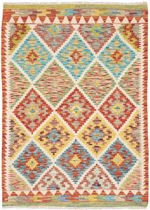 Tappeto Kilim Afghanistan Geometrico Multicolore 102x139 Cm