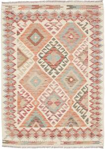 Tappeto Kilim Afghanistan Geometrico Crema Terracotta 105x145 Cm