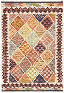 Tappeto Kilim Afghanistan Astratto Multicolore Pastello 107x151 Cm