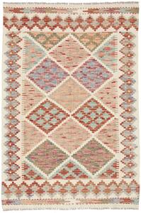 Tappeto Kilim Afghanistan Geometrico Crema Multicolore 101x150 Cm