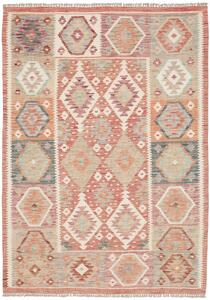 Tappeto Kilim Afghanistan Astratto Terracotta Beige 106x148 Cm