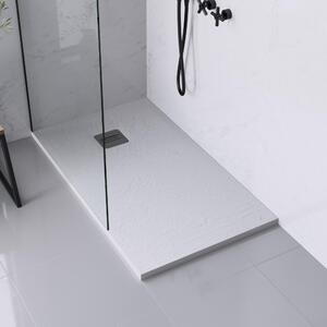 Piatto doccia ultrasottile SENSEA resina sintetica e polvere di marmo Remix 70 x 120 cm bianco