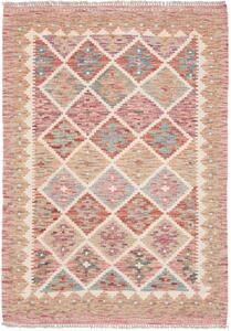 Tappeto Kilim Afghanistan Astratto Rosa Azzurro 105x150 Cm