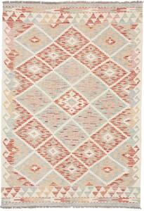 Tappeto Kilim Afghanistan Geometrico Crema Terracotta 108x156 Cm