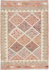 Tappeto Kilim Afghanistan Geometrico Multicolore Pastello 105x146 Cm
