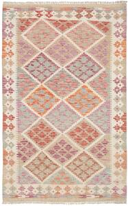 Tappeto Kilim Afghanistan Geometrico Multicolore Pastello 99x157 Cm