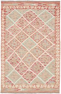 Tappeto Kilim Afghanistan Geometrico Corallo Celeste 102x152 Cm