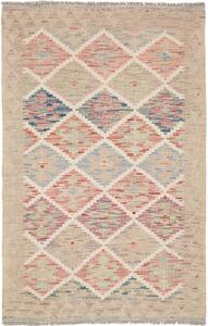 Tappeto Kilim Afghanistan Astratto Beige Policromo 97x154 Cm