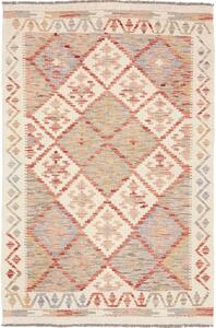 Tappeto Kilim Afghanistan Geometrico Crema Pastello 99x150 Cm